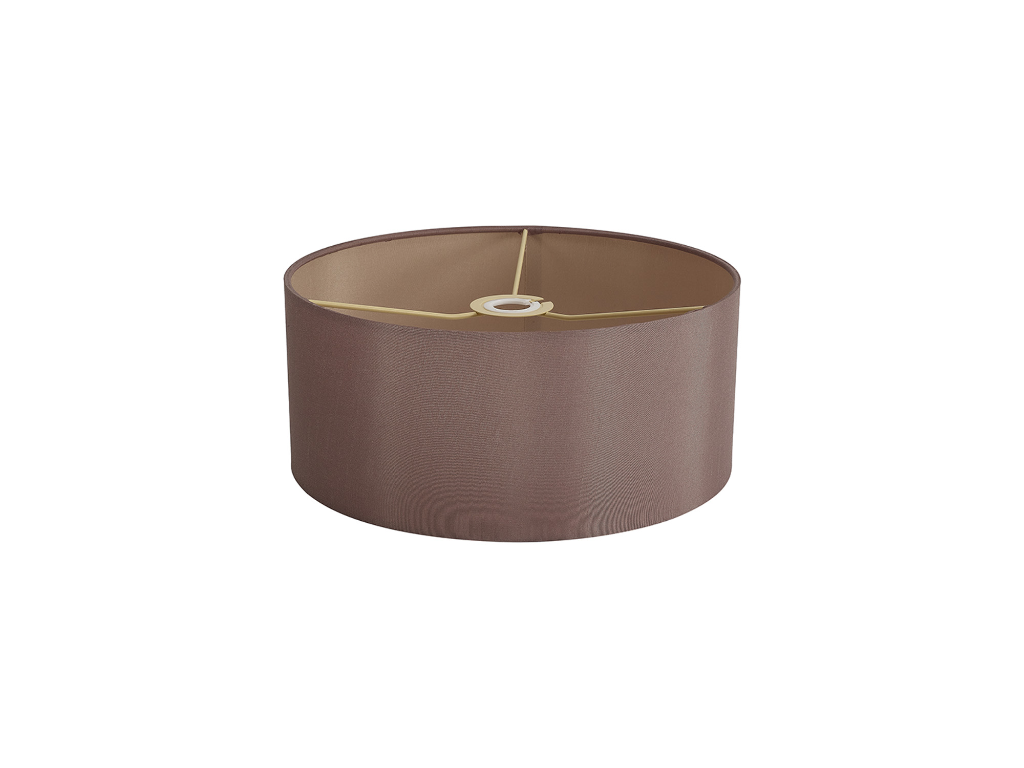 D0856  Serena 35cm Faux Silk Fabric Shade Taupe, Halo Gold